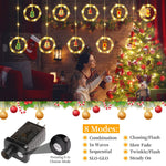 Christmas Window Ring String Lights With Ornament Toys