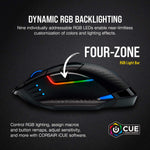 Corsair Dark Core Rgb Pro Wireless Fps Moba Gaming Mouse With Slipstream Technology Black Backlit Rgb Led 18000 Dpi Optical