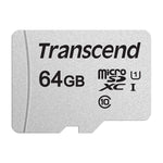 Transcend 64Gb Microsdxc Uhs I Class 10 U1 Memory Card With Adapter Ts64Gusd300S A