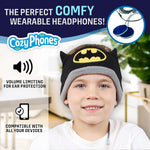Over The Ear Headband Headphones Kids Headphones Volume Limited With Thin Speakers Super Soft Stretchy Headband Batman