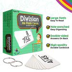 Math Flash Cards Division Flash Cards 156 Hole Punched Math Game Flash Cards 2 Binder Rings For Ages 8 And Up 3Rd 4Th 5Th And 6Th Grade