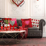 Happy Valentines Day Pillow Cover Heart Love Pillow Case Set Of 4