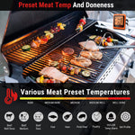 Wireless Meat Thermometer Of 500Ft Bluetooth Meat Thermometer For Smoker Oven Grill Thermometer With Dual Probes Smart Rechargeable Bbq Thermometer For Cooking Turkey Fish Beef