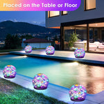 Colored Cracked Glass Solar Globe Lights