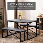 Bench Style Dining Table Furniture Set