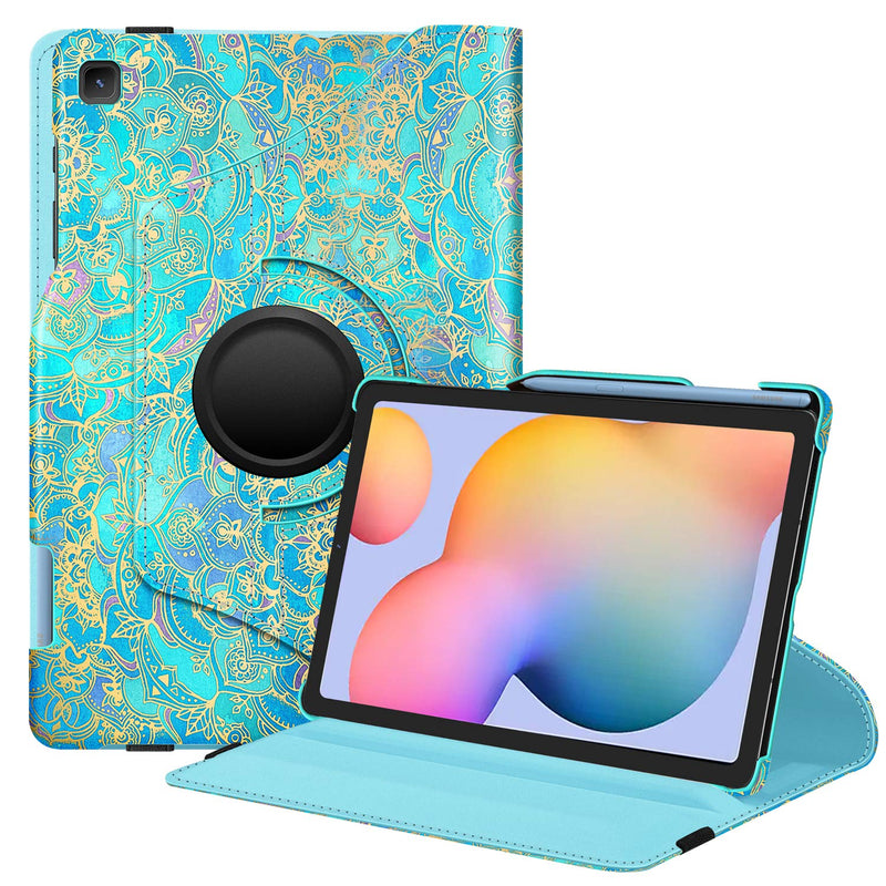 Rotating Case For Samsung Galaxy Tab S6 Lite 10 4 2020 Model Sm P610 Wi Fi Sm P615 Lte Built In S Pen Holder 360 Degree Swivel Stand Cover Auto Sleep Wake Shades Of Blue