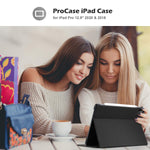 Ipad Pro 12 9 Case 2020 2018 Support Apple Pencil 2 Pairing Charging Slim Protective Folio Cover For Ipad Pro 12 9 4Th Generation 2020 Ipad Pro 12 9 3Rd Generation 2018 Black
