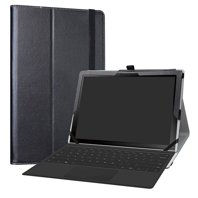 Samsung Galaxy Book2 12 Tablet Case Liushan Pu Leather Slim Folding Stand Cover For 12 0 Samsung Galaxy Book2 12 Sm W737Azsbatt Android Tablet Pc Black