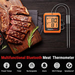 Wireless Meat Thermometer Of 500Ft Bluetooth Meat Thermometer For Smoker Oven Grill Thermometer With Dual Probes Smart Rechargeable Bbq Thermometer For Cooking Turkey Fish Beef