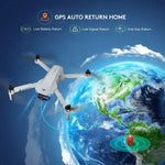Drones With Camera For S 4K Kf102 Easy Gps Drone With 2 Axis Camera Dual Antenna 5G Fpv Transmission Live Video Quadcopter 2 Batteries 50Mins Flight Time With Gps Auto Home Drones For S Kids With Carrying Case