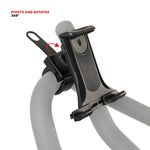 Mobile Phone And Tablet Clamp Mount Holder For Bikes Ellipticals Treadmills And Other Handlebar Fitness Equipment