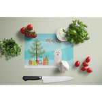 Caroline's Treasures CK3492LCB Bolognese Christmas Tree Glass Cutting Board Large, 12H x 16W, multicolor