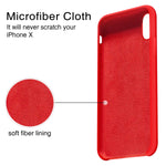 Torras Love Series Iphone X Case 2017 Only Liquid Silicone Gel Rubber Shockproof Case Soft Microfiber Cloth Lining Cushion Compatible With Iphone X 2017 Red