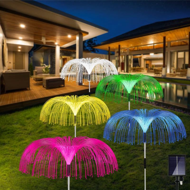 Color Changing Solar Flowers Garden Lights 5 Pack