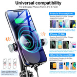 Upgraded Cup Holder Phone Mount Wireless Charger Universal Cell Phone Holder Car Charger Wireless Charger Cup Phone Holder Fast Charging For Iphone11 11 Pro 11 Pro Max Samsung Galaxy Black