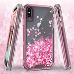 Galaxy A30 A20 Case Hard Clear Glitter Bling Sparkle Flowing Liquid Heavy Duty Shockproof Rugged Protective Bling Girls Women Compatible Cases For Samsung Galaxy A20 A30 A205U Pink 1