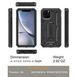 Vanguard Designed For Iphone 11 Pro Max Case 6 5 Inches Military Grade Full Body Rugged With Kickstand And Built In Screen Protector Black