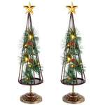 Lighted Christmas Tree With Golden Star