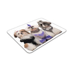 Three Shih Tzus Dressed Up Mouse Pad Natural Rubber Mouse Pad Quality Creative Wrist Protected Wristbands Personalized Desk Mouse Pad 9 5 Inch X 7 9 Inch