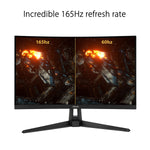 Asus Tuf Gaming Vg27Vh1B 27A Curved Monitor 1080P Full Hd 165Hz Supports 144Hz Extreme Low Motion Blur Adaptive Sync Freesync Premium 1Ms Eye Care Hdmi D Sub Black