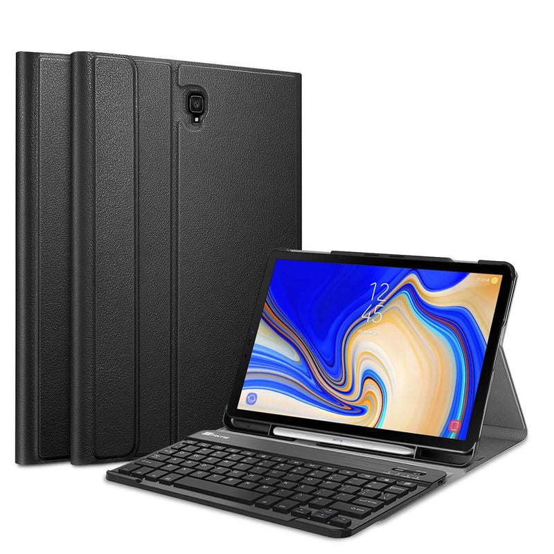 Fintie Keyboard Case For Samsung Galaxy Tab S4 10 5 2018 Model Sm T830 T835 T837 Slim Shell Lightweight Stand Cover With Detachable Wireless Bluetooth Keyboard Black