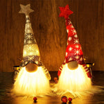 Lighted Christmas Gnome Handmade Plush Scandinavian Swedish Tomte