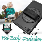 Case For Samsung Galaxy Tab A7 10 4 2020 Heavy Duty Rugged Shockproof Protective Case With Hand Strap Rotating Kickstand For Galaxy Tab A7 10 4 Inch Sm T500 T505 T507 Black