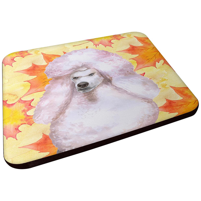 Carolines Treasures White Standard Poodle Fall Decorative Coasters Multicolor