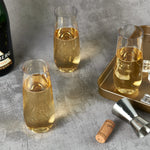 Stemless Plastic Champagne Glasses