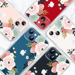Compatible With Iphone 13 6 1Inch Case For Women Girls Never Faded Floral Clear Phone Cases Cute Pink Flower Pattern Design Slim Protective Cover Silicone Shockproof Hard Case For Iphone 13 2021