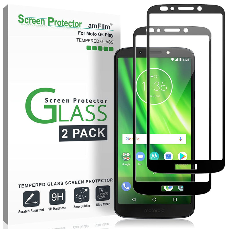 Amfilm Glass Screen Protector For Moto G6 Play Tempered Glass 2018 Model Number Xt1922 2018