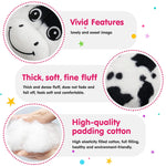 Creative Musical Glow Dairy Cow Chubby Light Up Stuffed Cow Plush Toys Animated Soothe Kids Emotions Christmas Festival Gift For Toddlers 9 Black And White