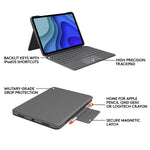 Logitech Folio Touch Ipad Keyboard Case With Trackpad And Smart Connector For Ipad Pro 11 Inch A Grey