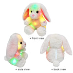 8 Light Up White Bunny Soft Plush Toy Led Lop Ear Night Light Stuffed Animals Easter Birthday Christmas Festival Ocns Gift For Kids Toddlers