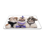 Three Shih Tzus Dressed Up Mouse Pad Natural Rubber Mouse Pad Quality Creative Wrist Protected Wristbands Personalized Desk Mouse Pad 9 5 Inch X 7 9 Inch