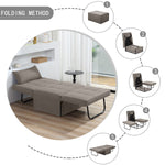 Modern Convertible Chair Adjustable Backrest Sleeper Couch Bed For Living Room