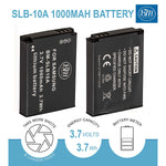Bm Premium Pack Of 2 Slb 10A Batteries And Battery Charger For Samsung Ex2F Hz15W Sl202 Sl420 Sl620 Sl820 Wb150F Wb250F Wb350F Wb750 Wb800F Wb850F Wb1100F Digital Cameras