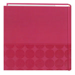Pioneer Embossed 2 Up Photo Album 4X6 200 Pockets Pink Circles