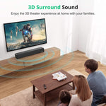 Sound Bar Soundbar For Tv With Built In Subwoofer Wired Wireless Bluetooth 5 0 Home Audio Speaker Coax Optical Aux Usb Surround Sound System For Tv24 Inch Wall Mountable