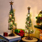 Lighted Christmas Tree With Golden Star