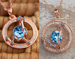 Womens Premium Crystal Horoscope Pendant Necklace