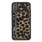 Pisa Snap On Leather Wallet Case With Stand Compatible With Iphone X Xs Furry Leopard
