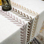 Table Cover Cotton Linen Fabric Small Rectangle Table Cloths For 4 To 6 Seats