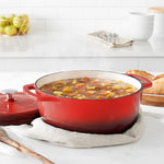Cast Iron Covered Dutch Oven Enamled