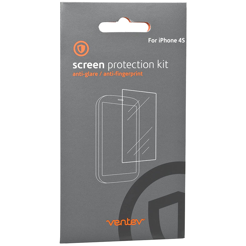 Ventev Premium Anti Fingerprint Screen Protectors For Iphone 4 4S Packaging Clear 2 Pack