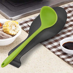 Black Spoon Rest For Kitchen Counter Stove Top Stainless Steel Spatula Ladle Spoon Utensil Holder Dishwasher Safe