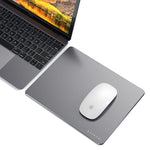 Satechi Aluminum Mouse Pad With Non Slip Rubber Base Compatible With Computers Laptops And Desktops Space Gray