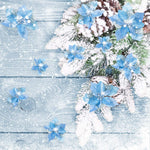 Christmas Glitter Poinsettia Faux Flowers