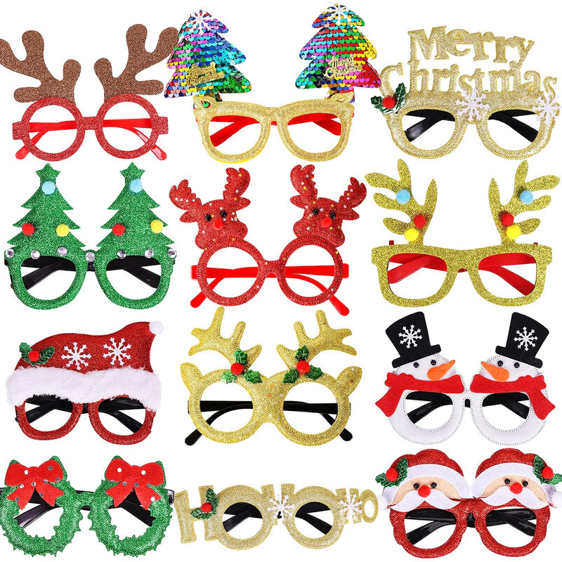 Christmas Decoration Costume Eyeglasses For Christmas Parties