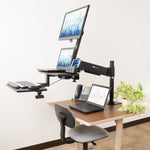 Tripp Lite Sit Stand Desktop Workstation Adjustable Standing Desk With Clamp